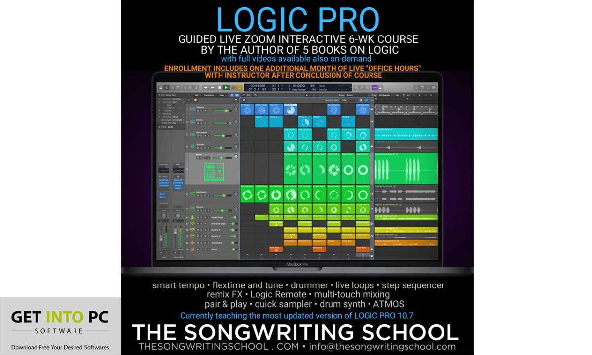 Logic Pro X Download Free for Windows 7, 8, 10,11 getintopc